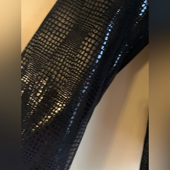 Chico’s alligator print leather blazer, jacket coat metallic mob wife - Picture 4 of 8